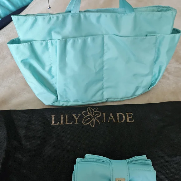 Lily Jade Meggan Black Leather Diaper Bag SALE SALE SALE all Offers - Picture 9 of 12